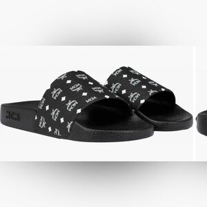 Men's MCM monogram Print Rubber Slides US 8